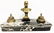 Antique French Bronze and Marble Inkwell, - 2