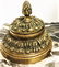 Antique French Bronze and Marble Inkwell, - 4