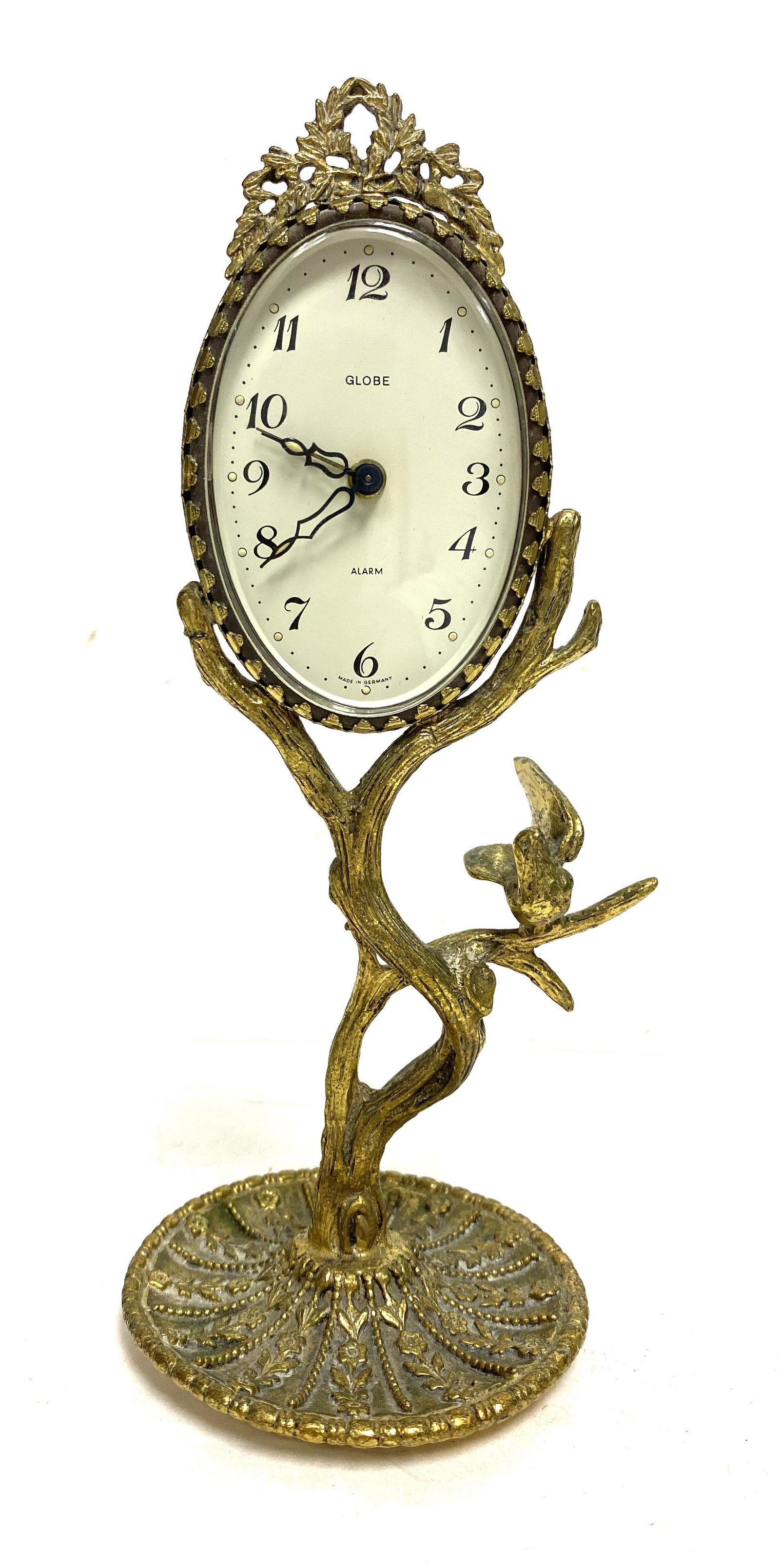 Beautiful Vintage Mason Clock 25 Bejeweled Brass Bird: Beautiful Vintage Clock 25 Bejeweled Brass Bird MEASURES 9 h x 3,5 w inches