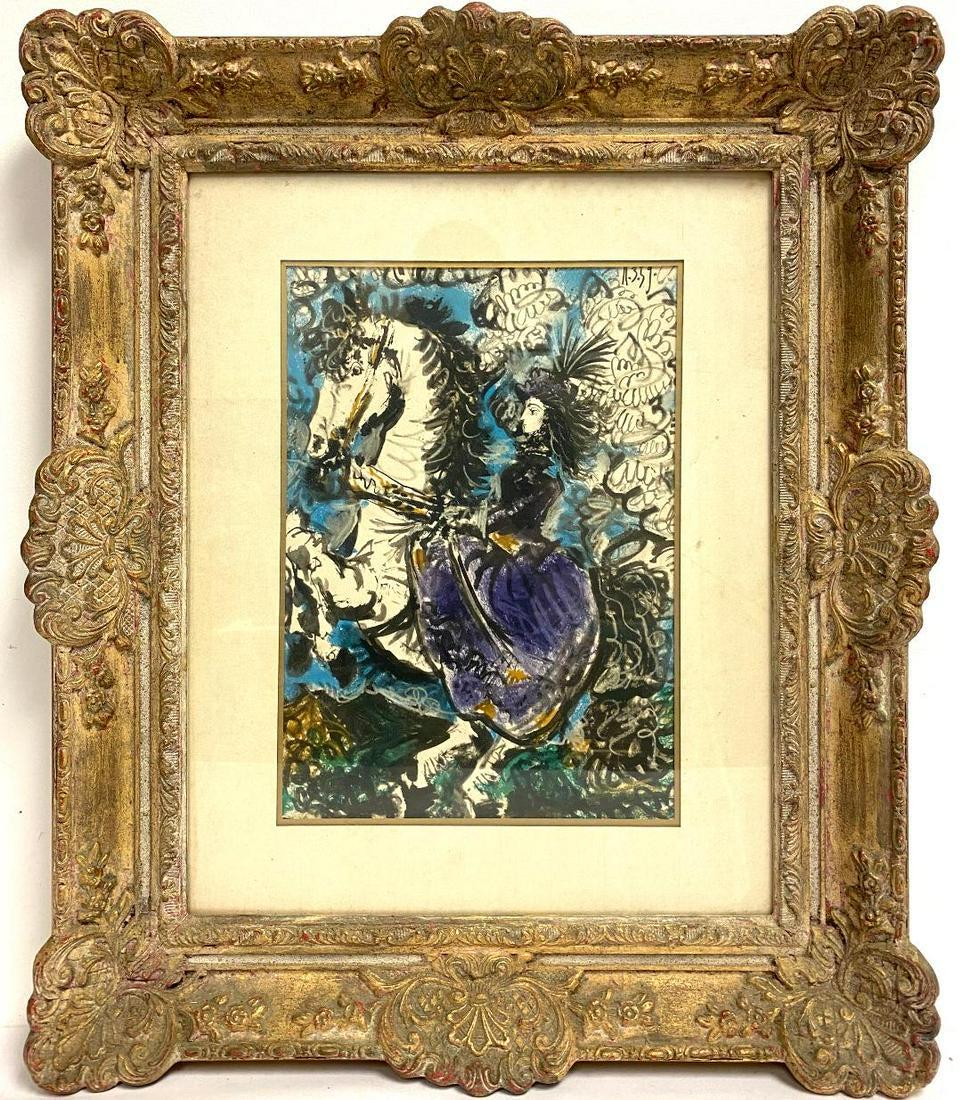 1961 PABLO PICASSO Color "Woman in Purple on White (1 of 3)