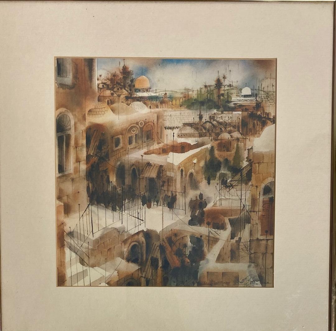 Shmuel Katz ,Watercolor on paper (1 of 3)