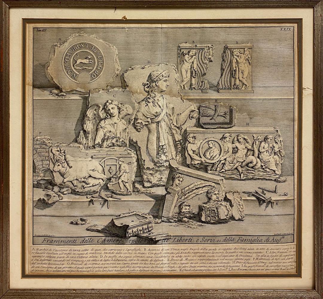 Italian Antique Print, late 16th Century: Italian Antique Print, late 16th Century measures