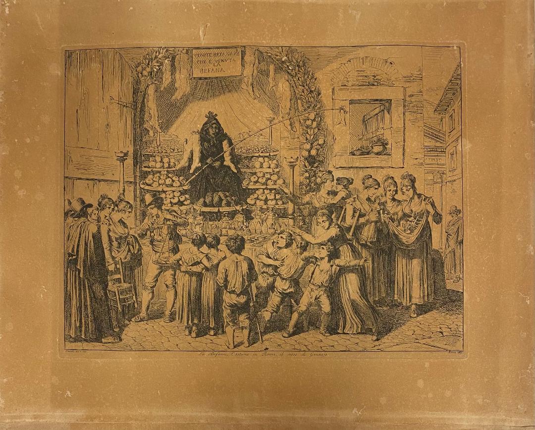 Bartolomeo Pinelli[Italian Painter, 1781-1835] Antique: Bartolomeo Pinelli[Italian Painter, 1781-1835] Antique engraving from the History of the Roman Empire by Bartolomeo Pinelli. The plate marks measure 16 3/4" x 12 inches