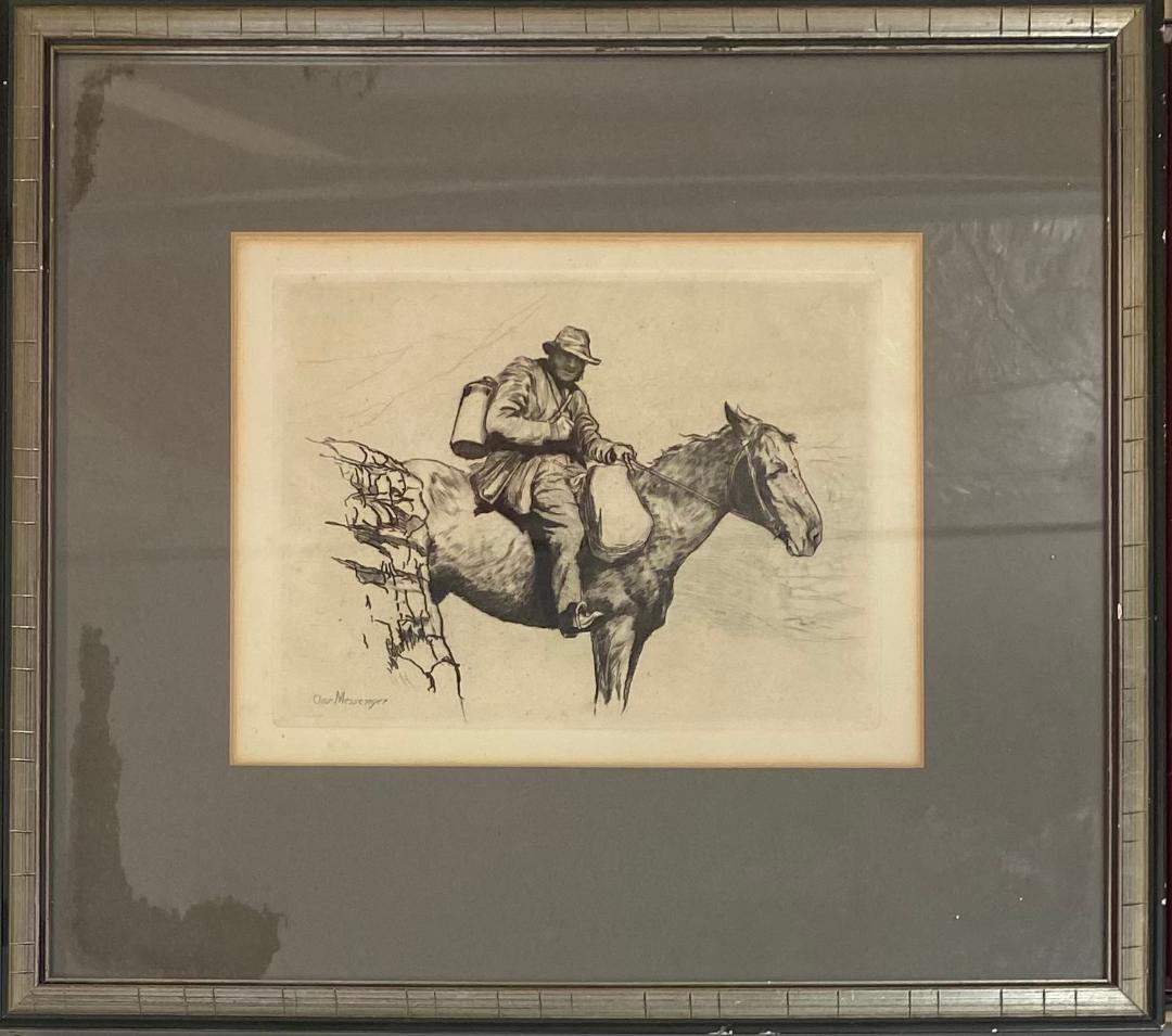 Hubert von Herkomer (1849 - 1914) The Messenger etching (1 of 3)