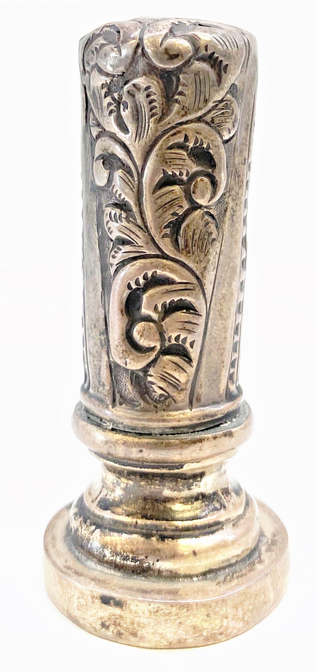 Antique French sterling silver Wax Sea , Coat of Arms (1 of 3)