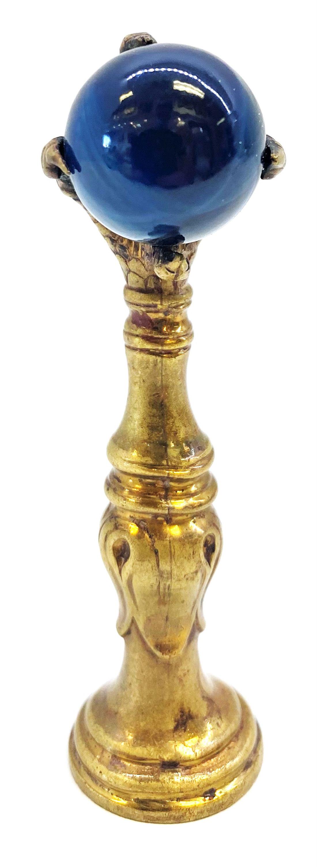 Antique bronze  Victorian 1900â€™s Ball   Stamp Wax (1 of 4)