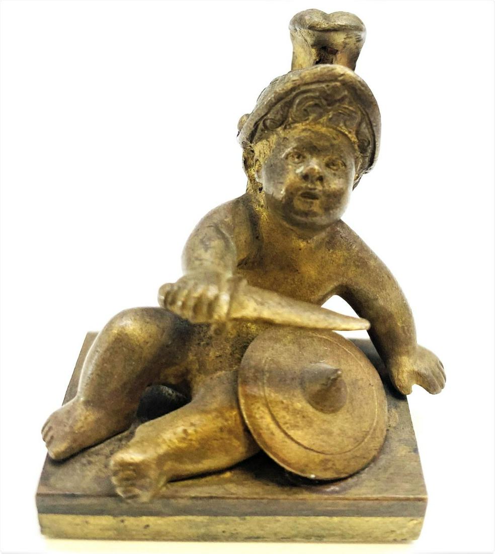 Antique bronze, warrior  wax seal stamp roman (1 of 3)