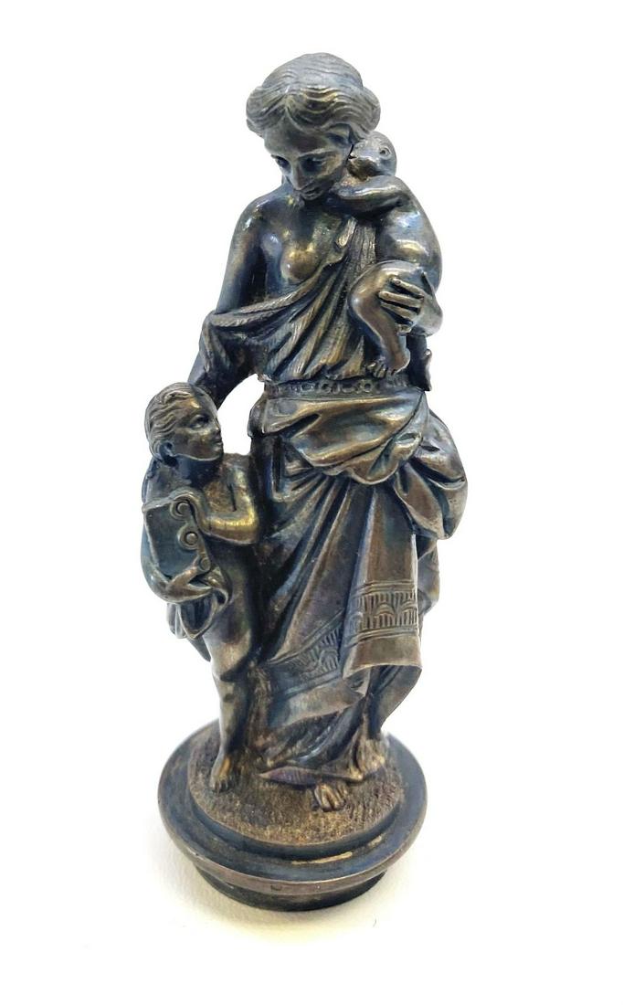 19th century French bronze wax seal stamp ,Goddess of (1 of 4)