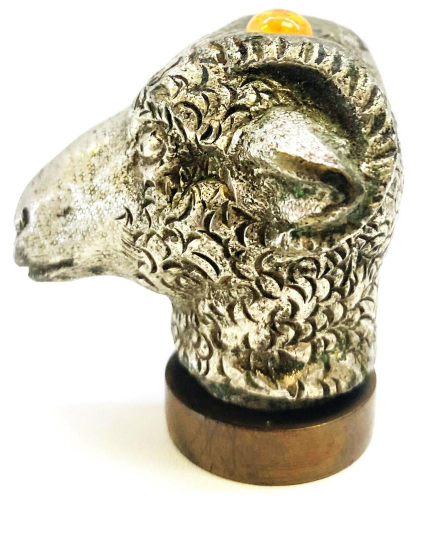 Antique bronze Ram Head witch stone wax seal (1 of 5)