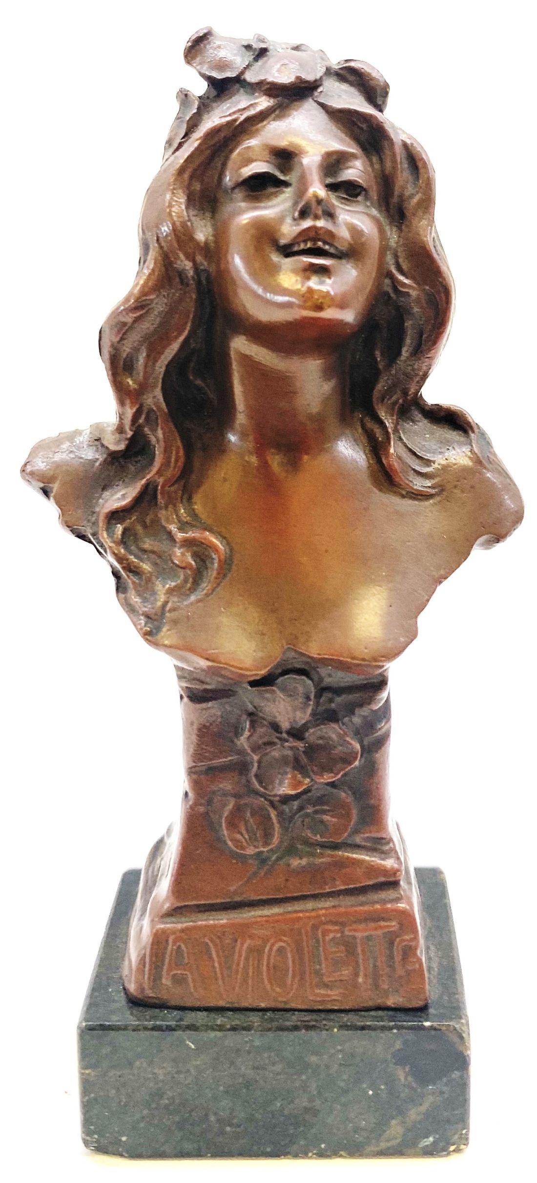 Antique Bronze Wax Seal  Art Nouveau signed V. Seifert. (1 of 4)