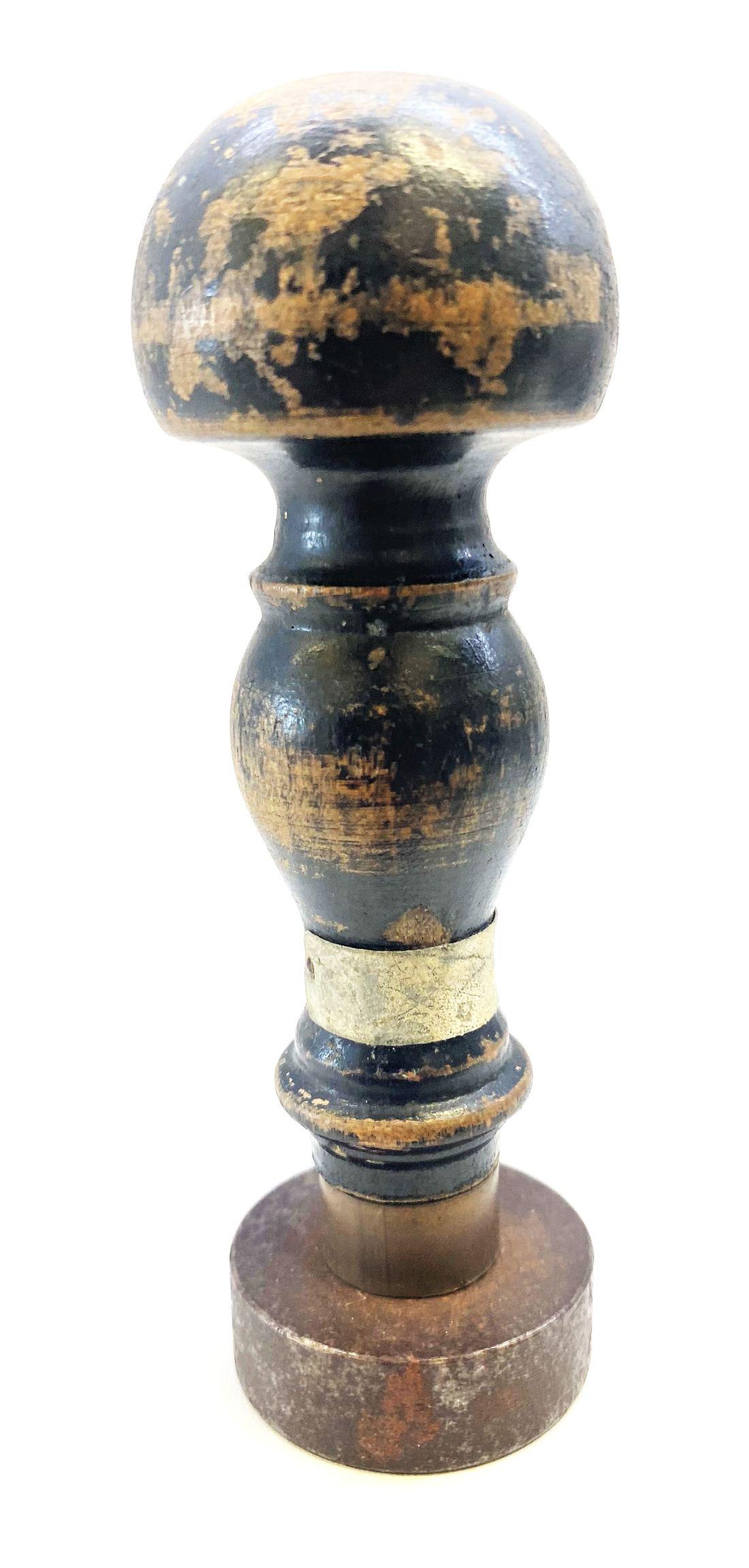 GERMAN WAX SEAL / RUBBER STAMP W/ WOOD HANDLE (1 of 3)