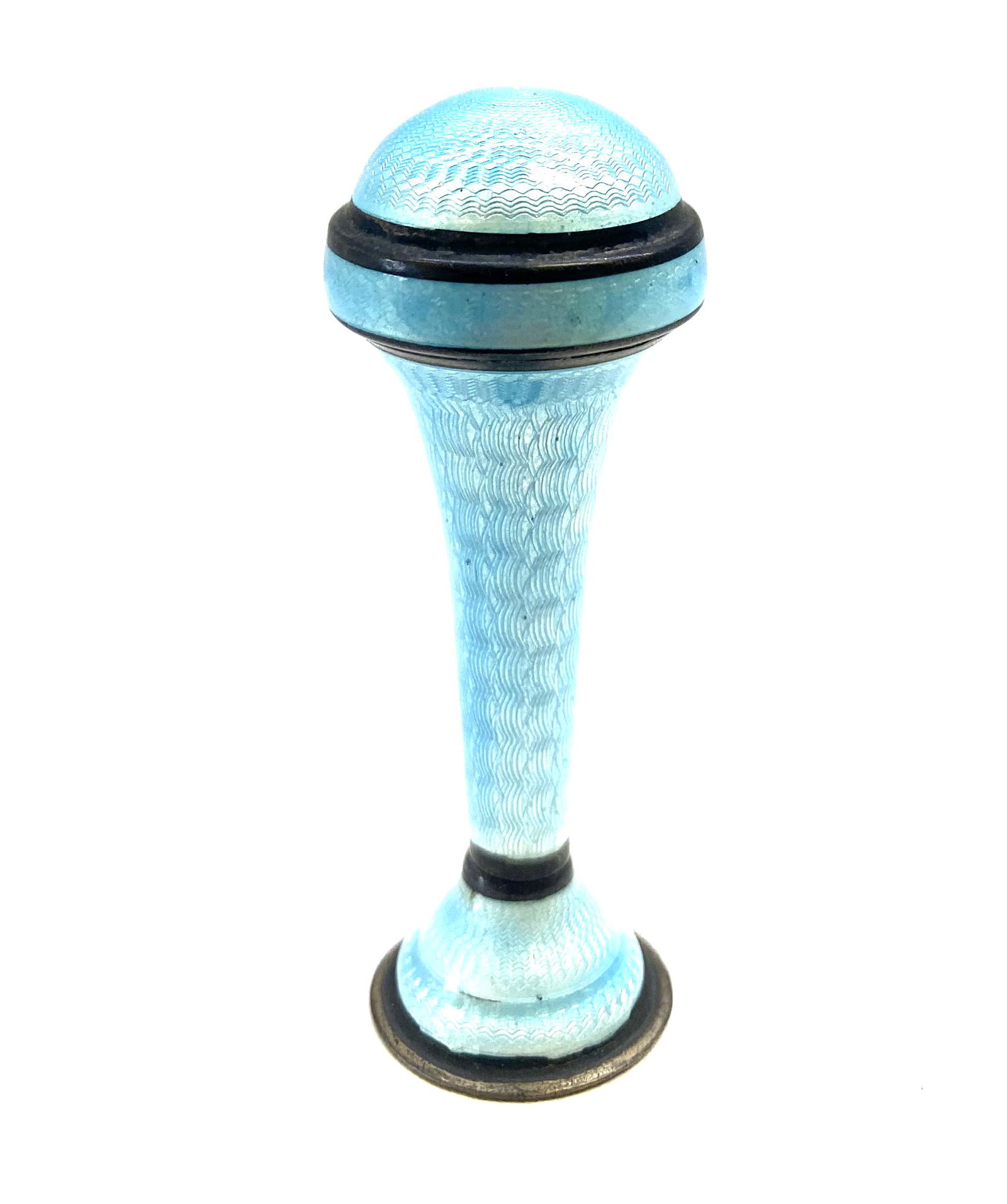 Antique Frech Guilloche enamel silver desk Wax seal (1 of 3)