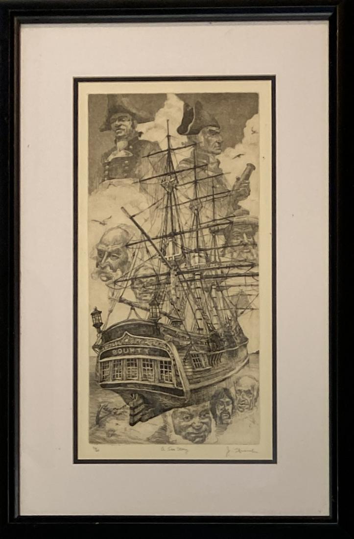 James A. Skvarch (American 20th C.) Etching (1 of 4)