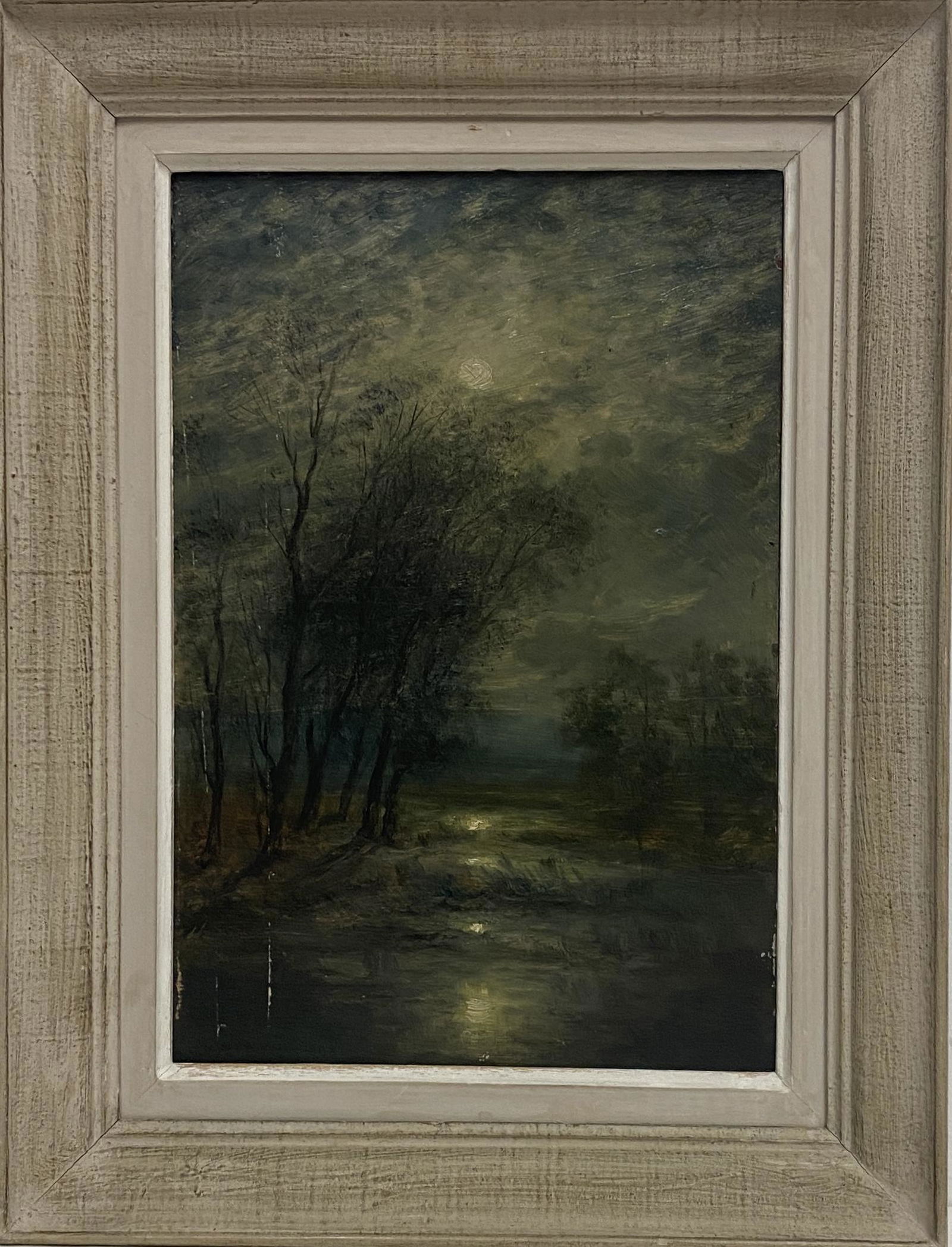 Dwight William Tryon (1849 - 1925) American: Dwight William Tryon (1849-1925) American.] Oil/ Panel, Signed and Dated, measures 13.5"x 9", ,c / framed 18" x 13 5/8 Dwight William Tryon was an American landscape painter in the late 19th and early