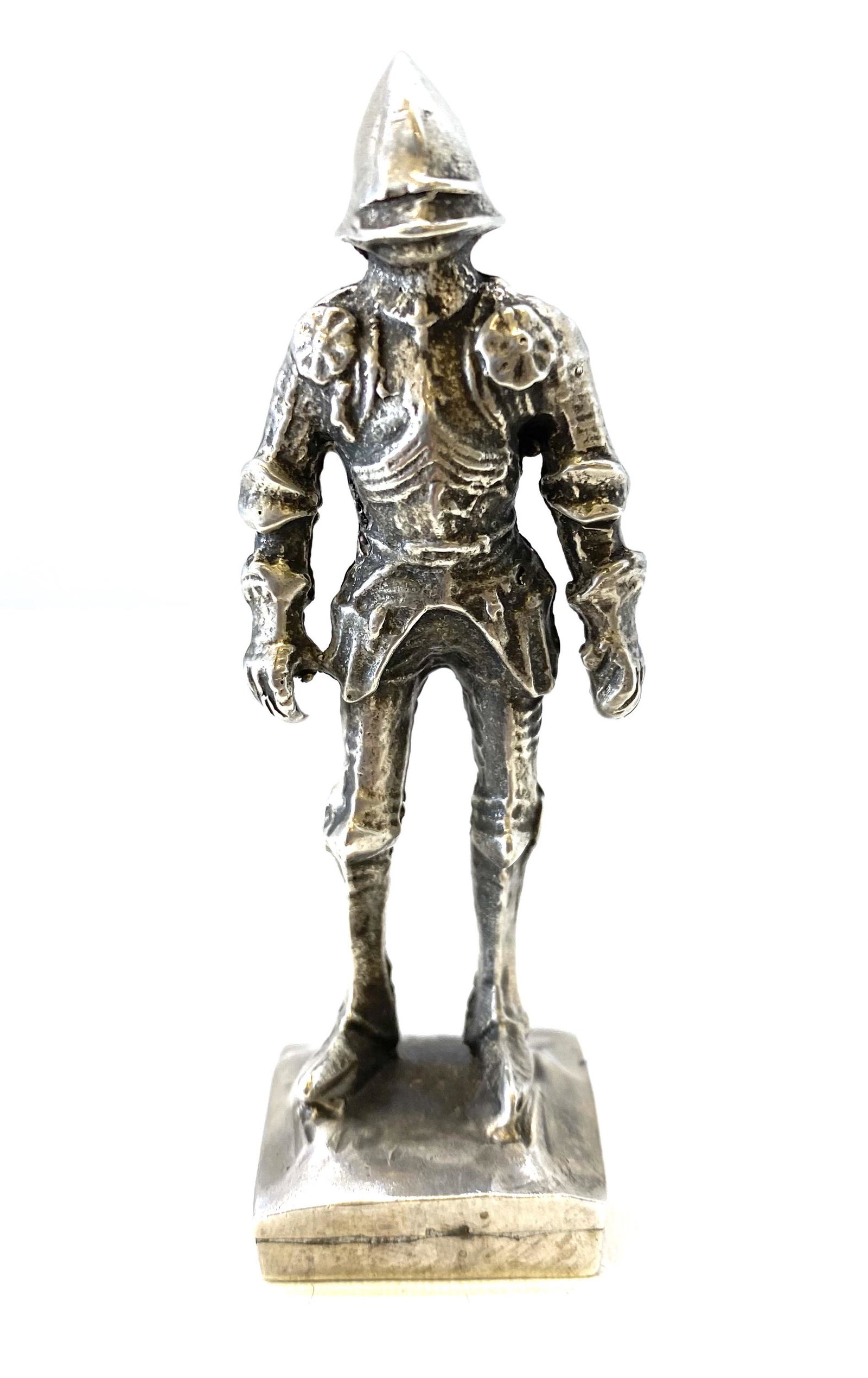 Antique bronze Figural Wax Seal, Desk Stamp, Knight (1 of 3)