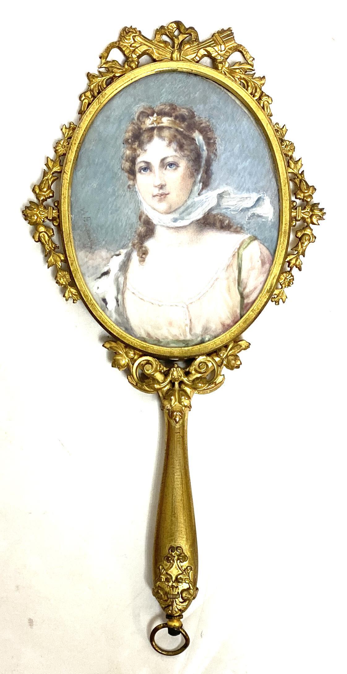Gilded French Portrait Mirror (Antique 19th Century) (1 of 4)