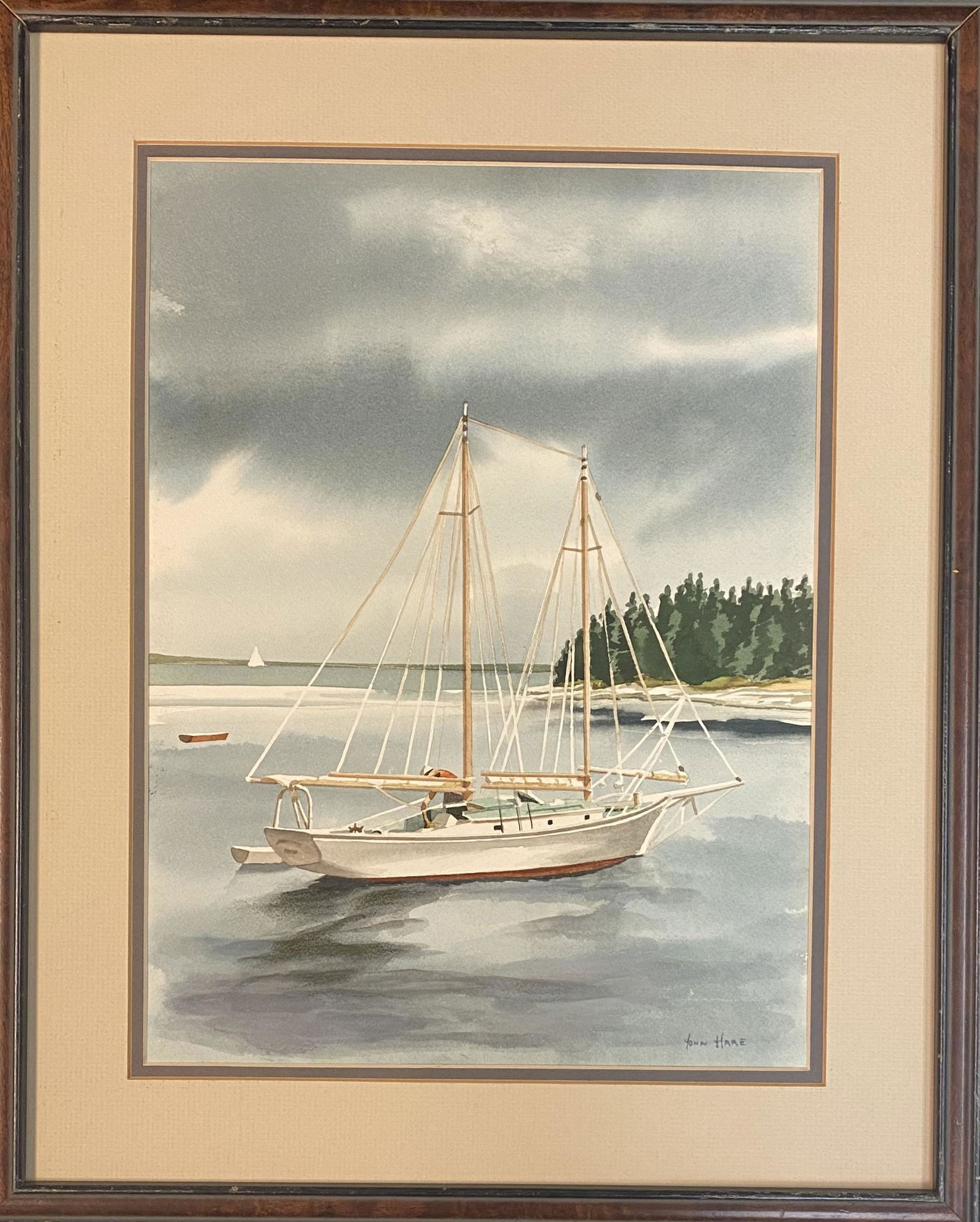 John Cuthbert Hare (1908 - 1978) American (Florida ): John Cuthbert Hare (1908 - 1978) Watercolor / Paper ,Signed Lower Right,measures 15.5 x 11.5 inches