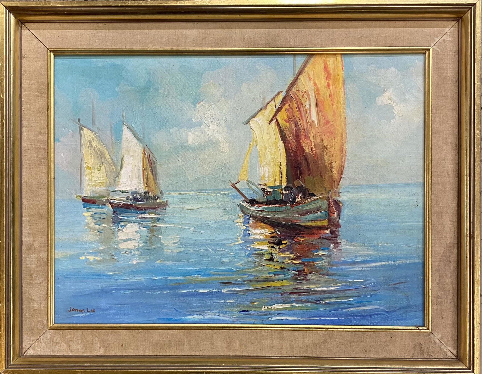 Jonas Lie (1880 - 1940) American "Fishing Boats" (1 of 3)