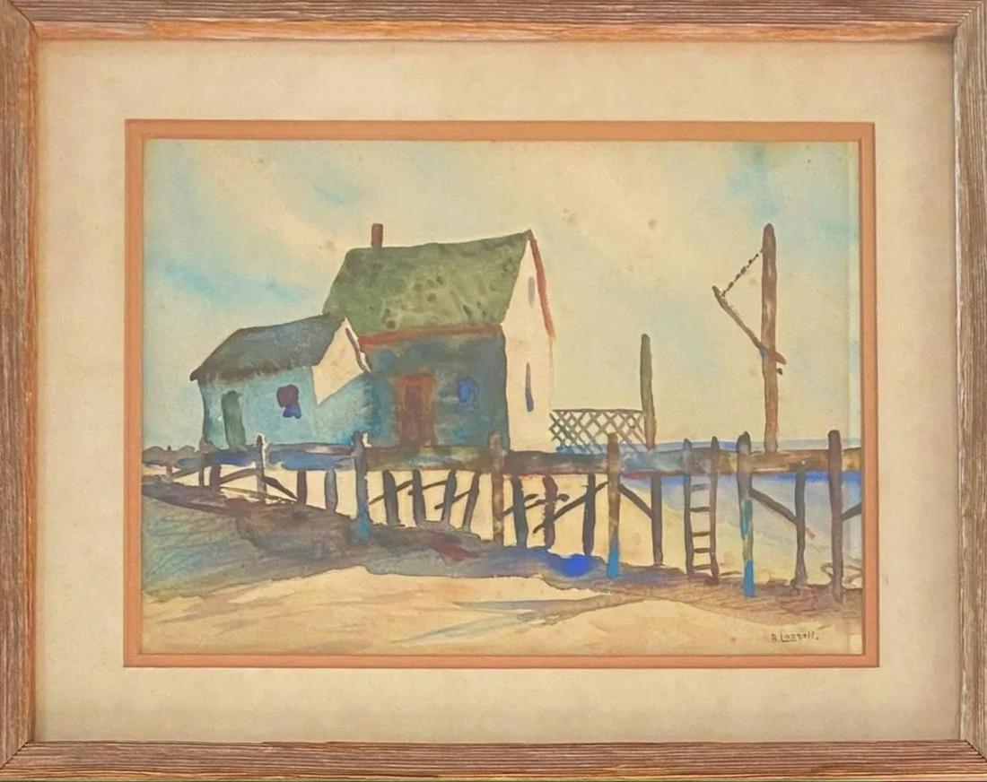 Blanche (Nettie Blanche) Lazzell (1878 - 1956) American: Blanche (Nettie Blanche) Lazzell (1878 - 1956) ,Watercolor / Paper ,Signed Lower Right,measures12' x 16" inches