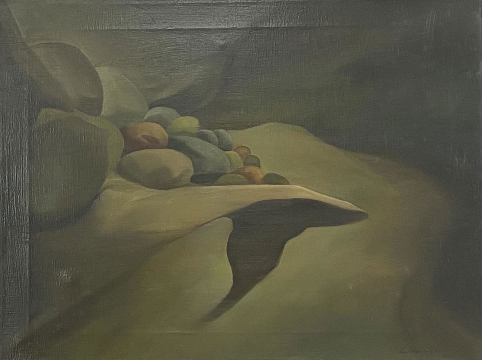 Helen Lundeberg (1908 - 1999) American: Helen Lundeberg (1908 - 1999) Oil / Canvas ,Signed ,measures