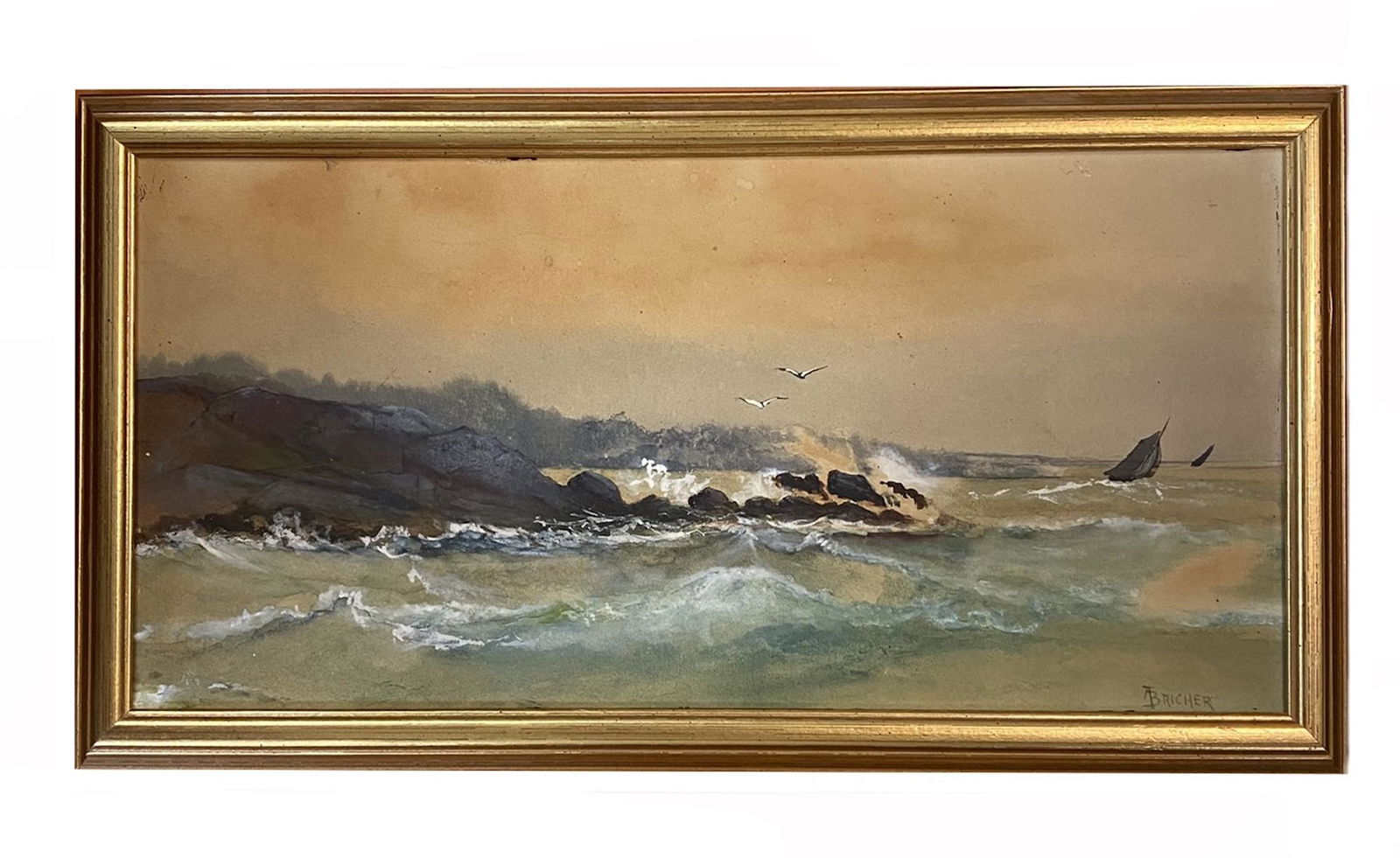 Alfred Thompson Bricher (1837 - 1908) American "Coastal (1 of 3)