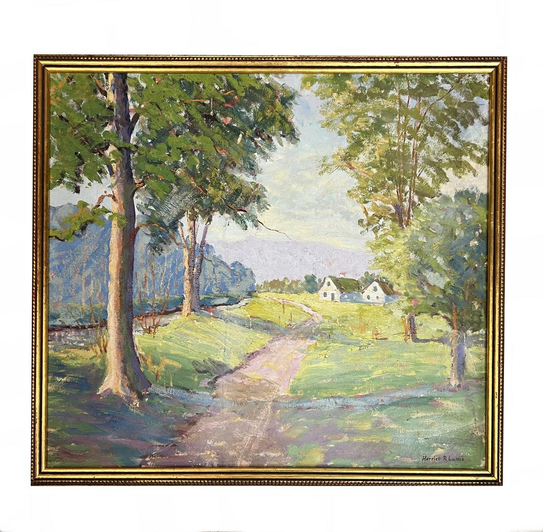 Harriet Randall Lumis (1870 - 1953) American: Harriet Randall Lumis (1870 - 1953) Oil on canvas , Signed, measures 27.5 x 25 inches