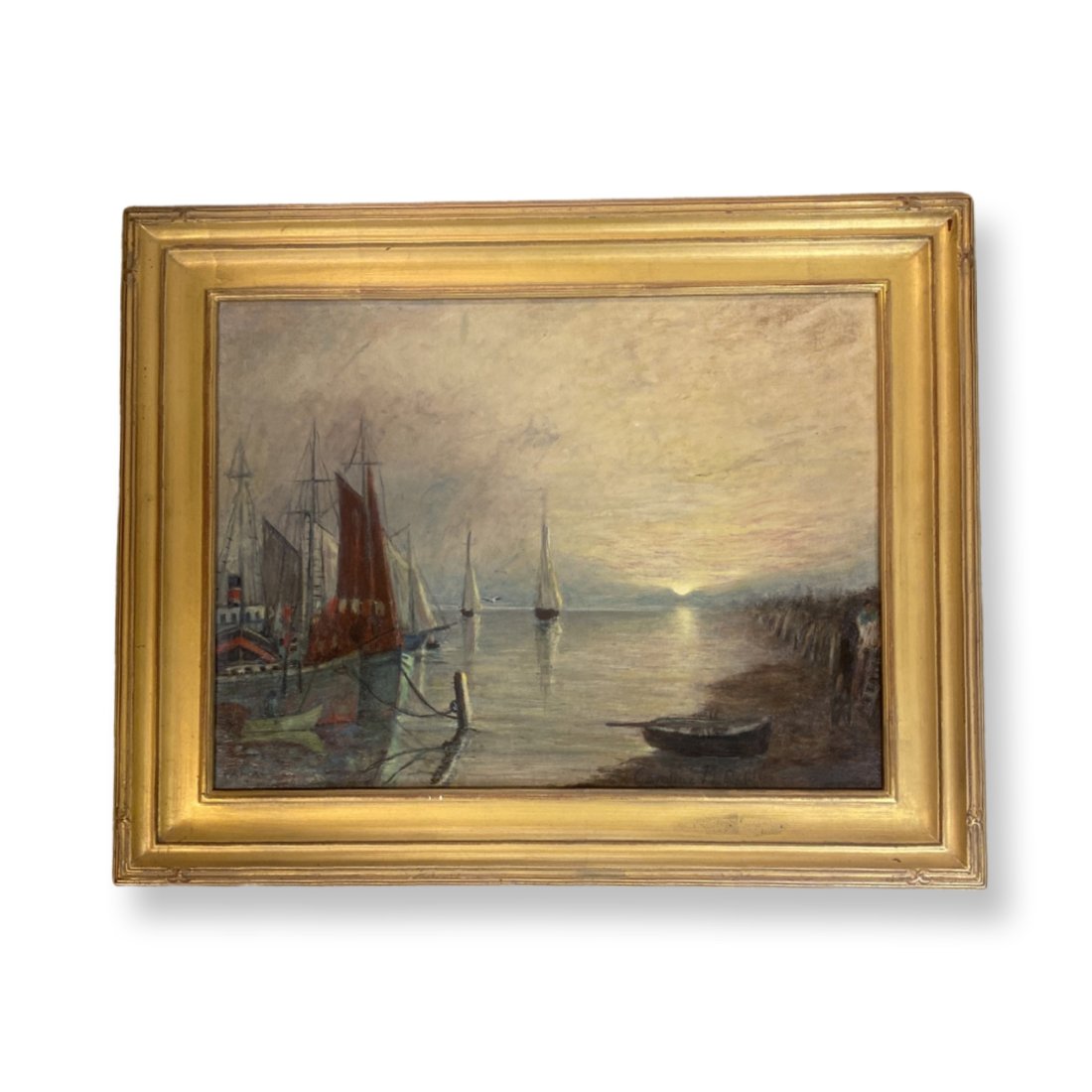 Caroline M. Bell (1874 - 1970) American: Caroline M. Bell (1874 - 1970) Oil on board ,Signed ,measures 23 1/2 x 17 1/2 inches