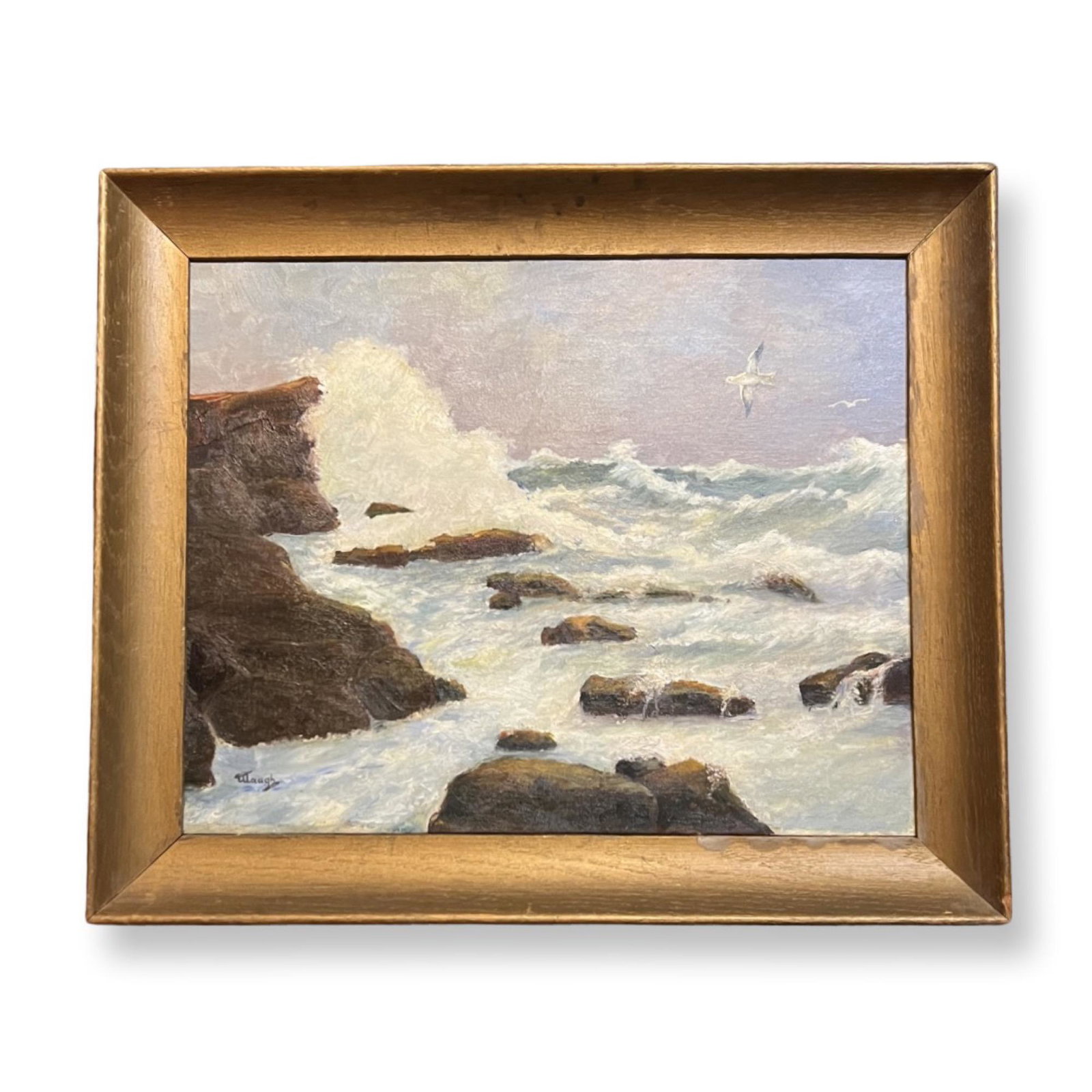 Frederick Judd Waugh (1861 - 1940): Frederick Judd Waugh (1861 - 1940) Oil on board , Signed , measures 16" x 19" , c /framed 20" x 24"