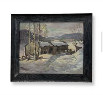 Arthur Meltzer (1893 - 1989): Arthur Meltzer (1893 - 1989) oil on Masonite , Signed , measures 12.5 x 15.5 ( with frame 16.5 x 19.5 )