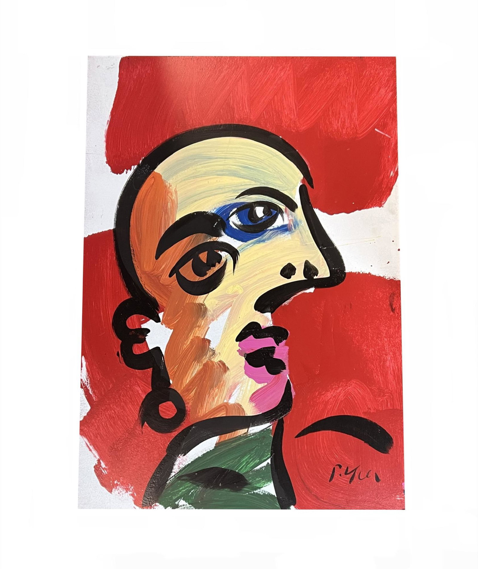 Peter Robert Keil (Born 1942) American / Germany: Peter Robert Keil (Born 1942) American / Germany , Acrylic on Cardboard , Signed , measures , 27" x 46"