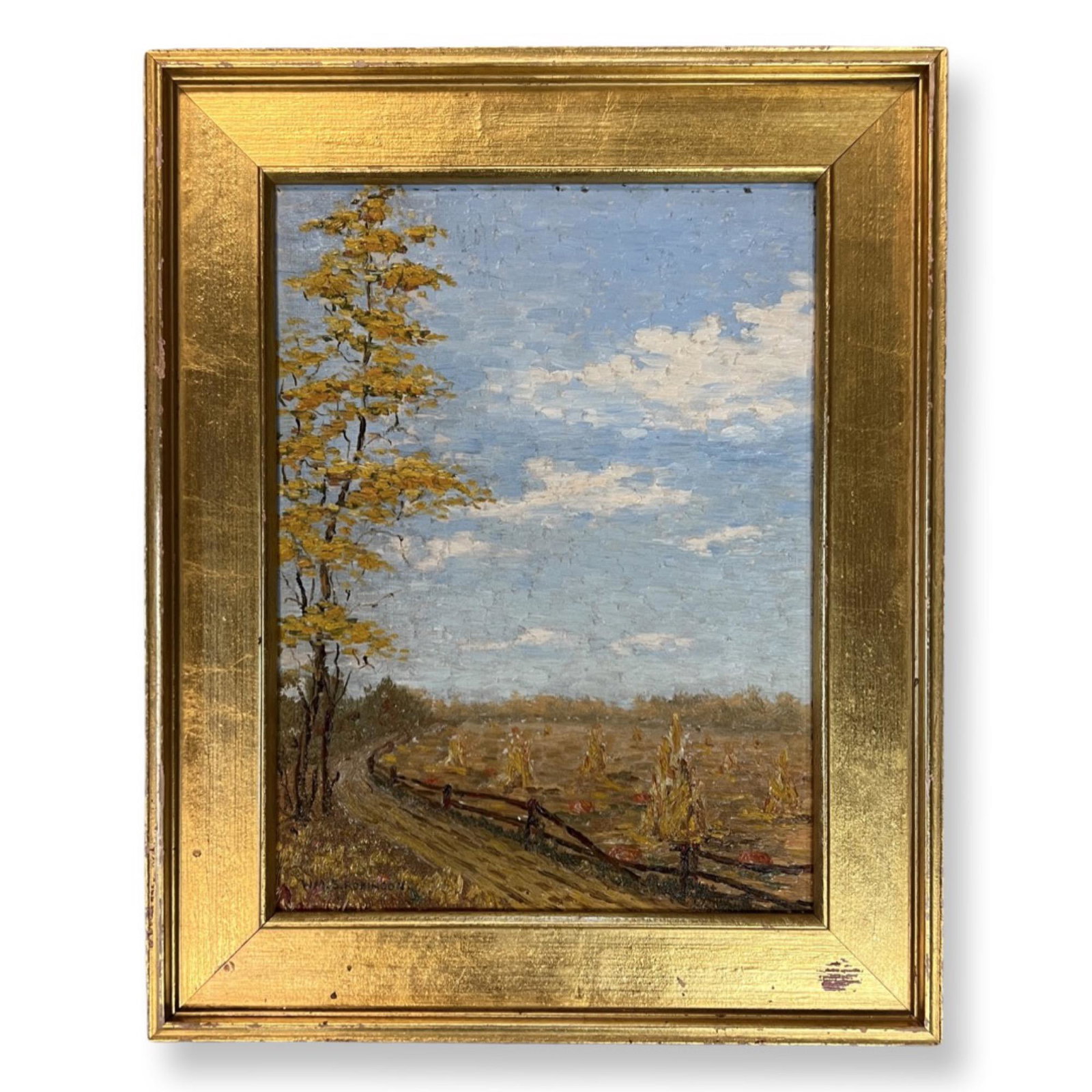 William Smith Robinson (1861 - 1945) American: William Smith Robinson (1861 - 1945) , Oil on Board , Signed , measures 11.5 x 8.5 inches w/frame 15.5 x 12