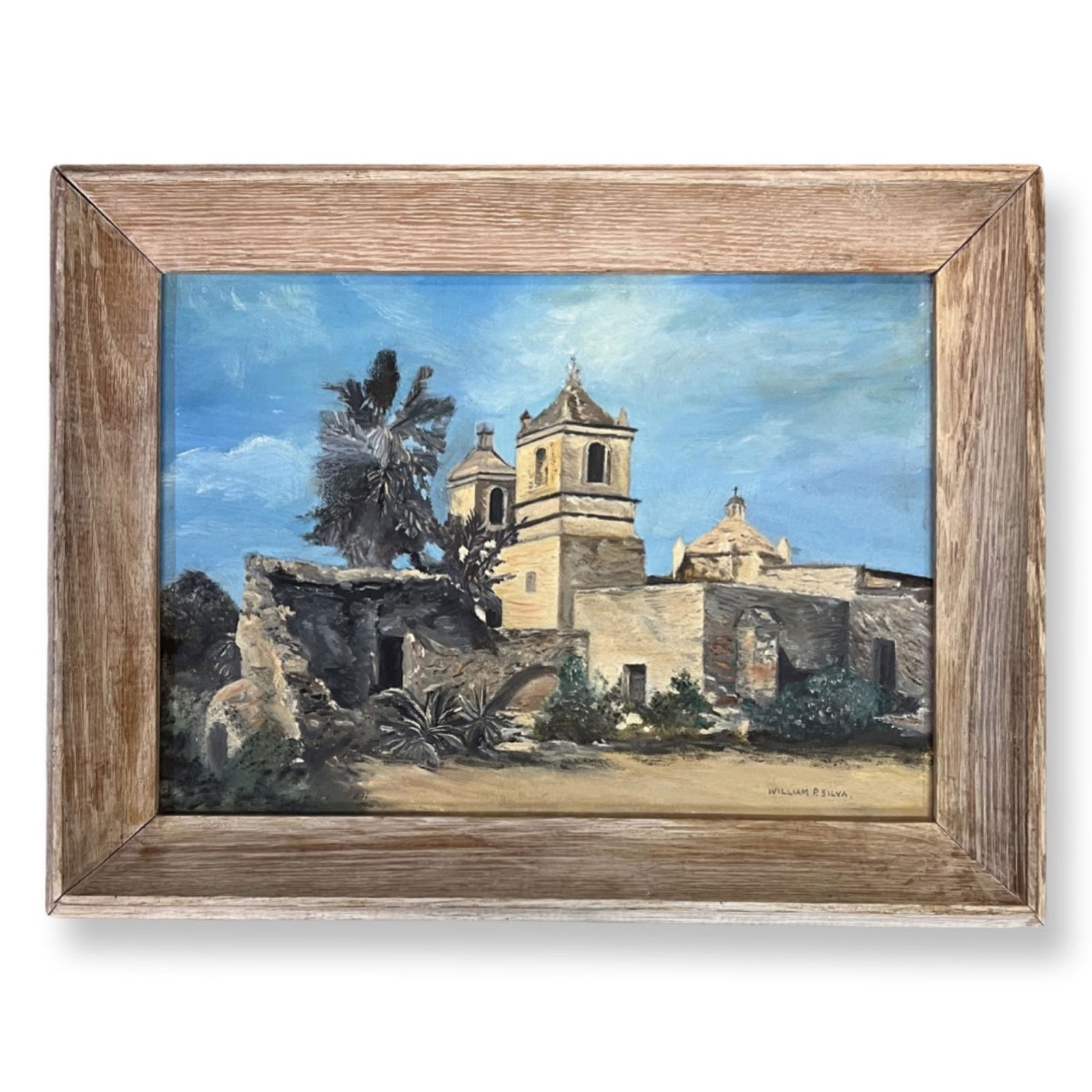 William Posey Silva (1859 - 1948) American: William Posey Silva (1859 - 1948) Oil on board , Signed , measures 9" x 13" , c/framed 12" x 17"