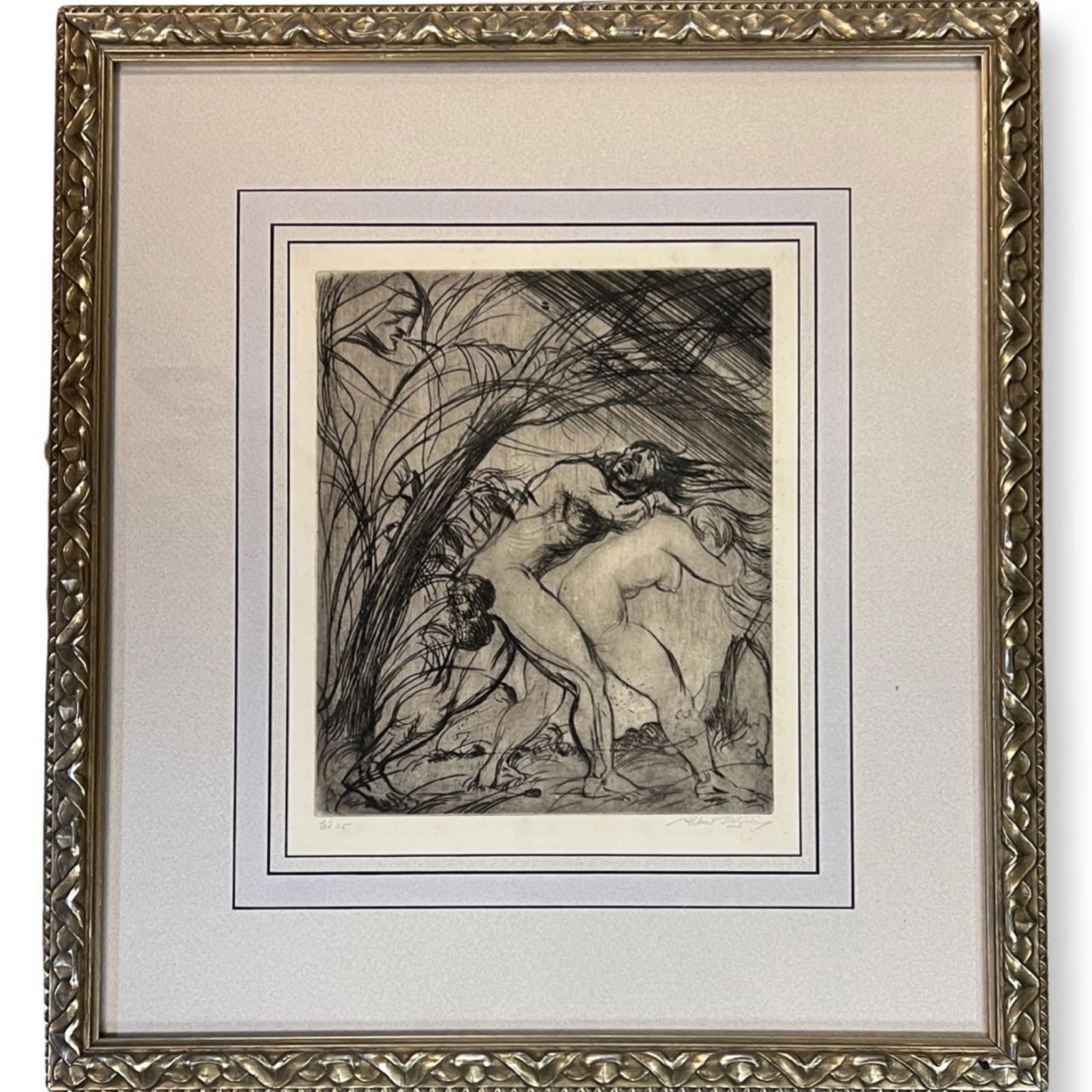 Albert Edward Sterner (1863 - 1946) American/England: Albert Edward Sterner (1863 - 1946) Lithograph, Signed & Numbered in Pencil, measures 10 x 7 1/2 in