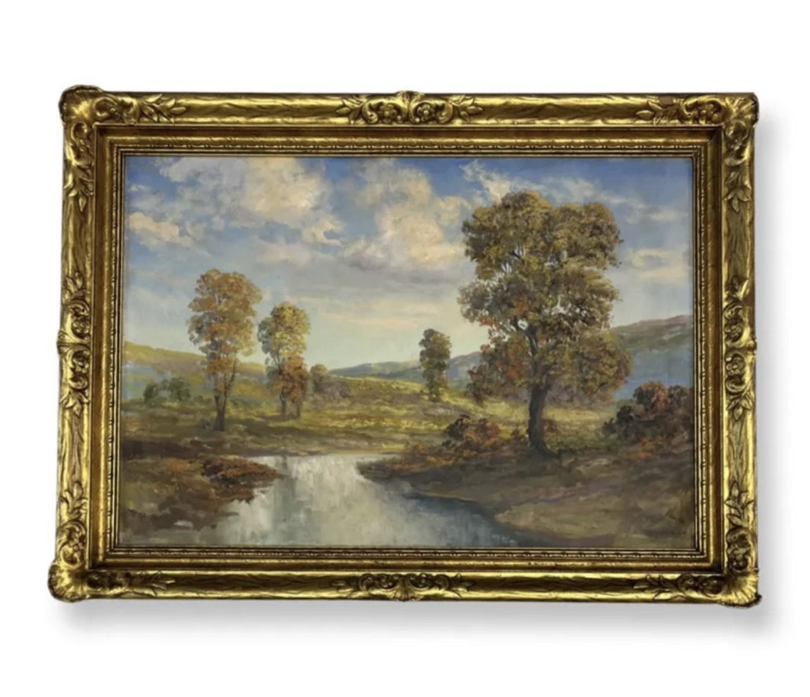 A. D. Greer (1904 - 1998) American: A. D. Greer (1904 - 1998) ) Oil on Canvas Signed , measures ,22 " x 32" w/frame 28" x 38"