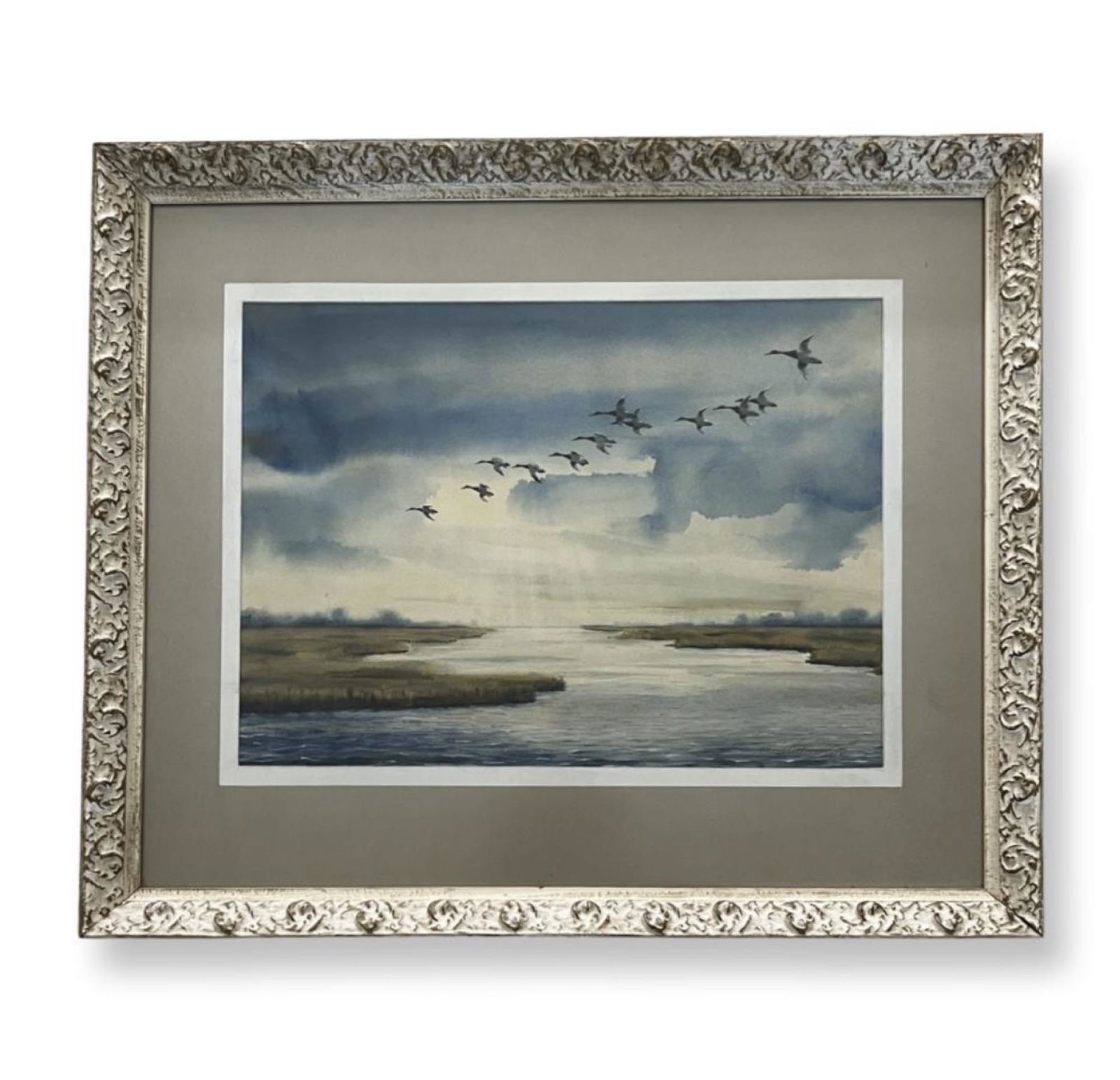 David Hagerbaumer (1921 - 2014) "Ducks in Flight " (1 of 3)