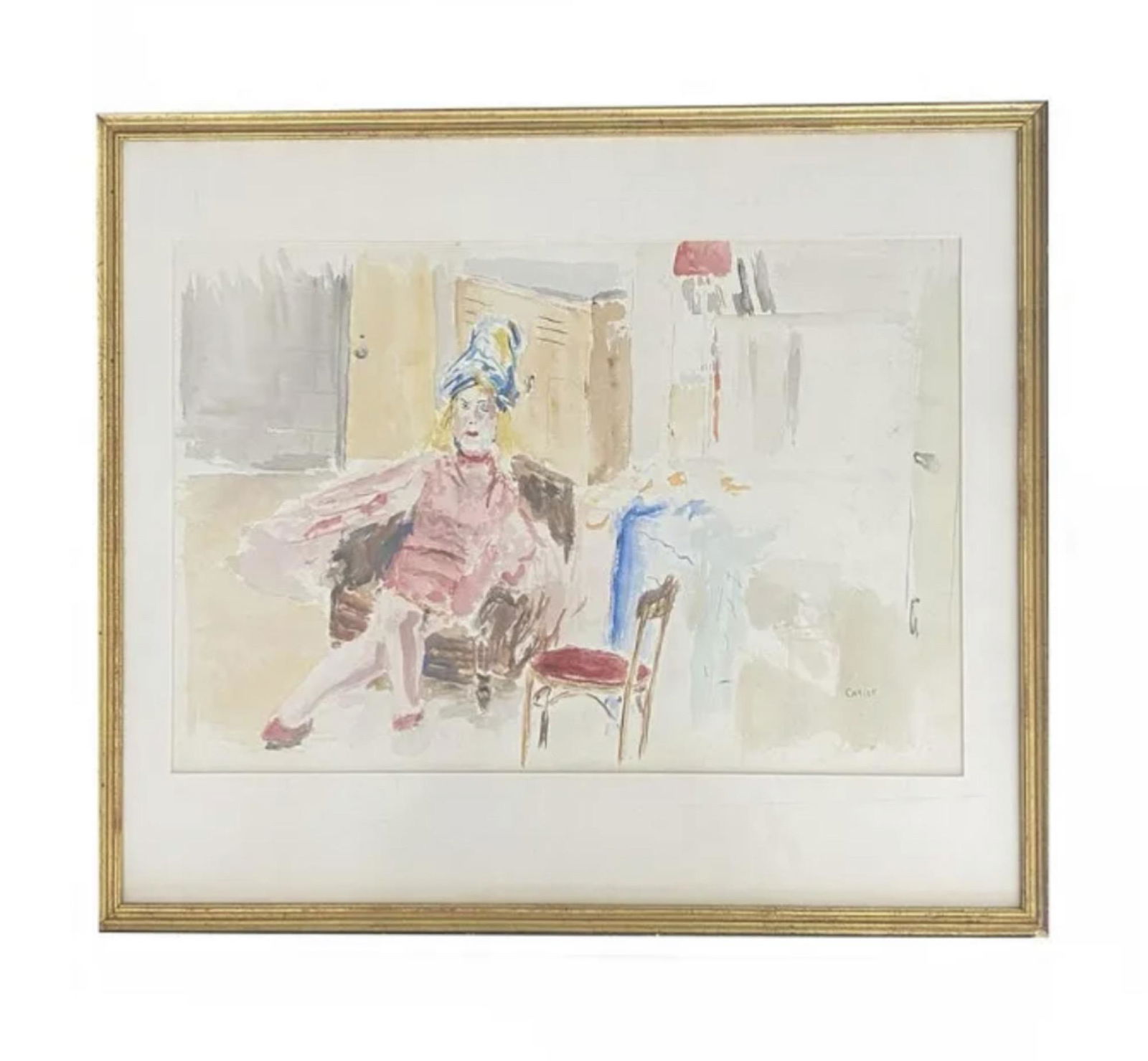 Arthur Beecher Carles (1882-1952) American: Arthur Beecher Carles (1882-1952) Watercolor and gouache on laid paper, Signed ,measures 19 1/2 " X 13 1/2 "