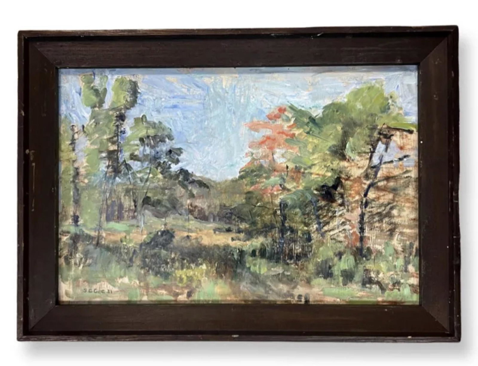 Selden Connor Gile (1877 - 1947) American "(Landscape ): Selden Connor Gile (1877 - 1947) Oil on board , signed , measures 18" x 12.5" , w/frame 21" x 15"