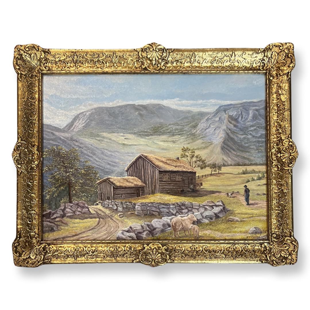William Preston Phelps (1848 - 1923) American: William Preston Phelps (1848 - 1923) Oil/canvas , Signed , measures 24" x 20"