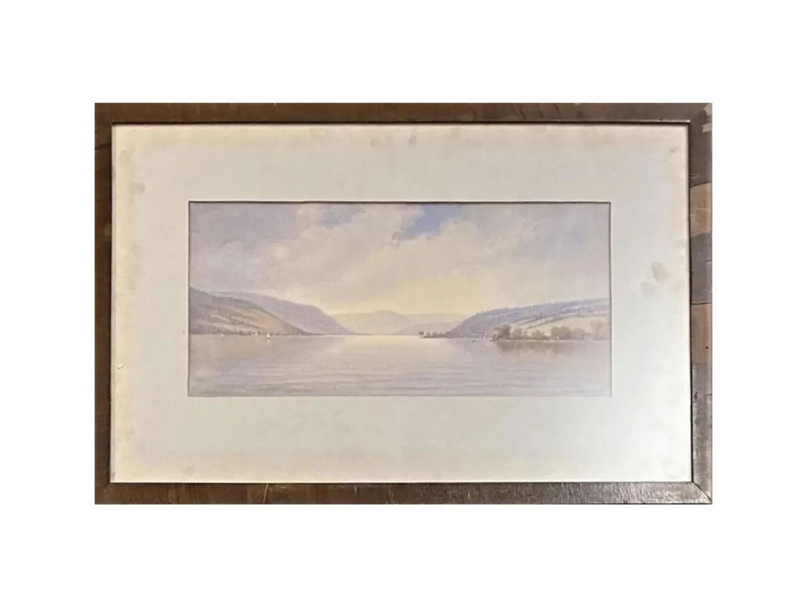 Thomas Cantrell Dugdale (1880 - 1952) Oil / Board , Signed,measures 13.5" x 9.5 ": Francis Augustus Silva (1835 - 1886) Watercolor on cardboard ,Signed ,measures 18.5 " x 9" inches