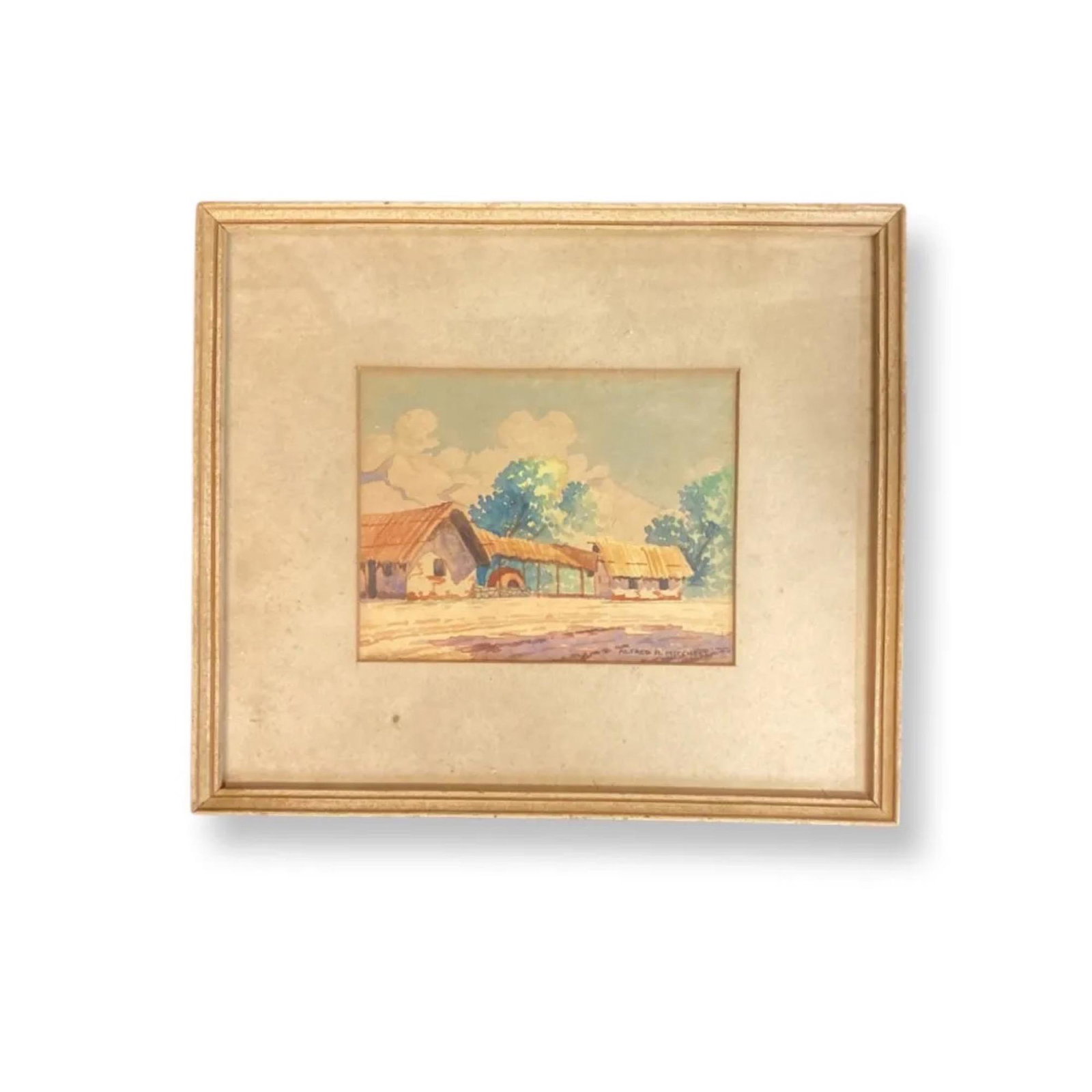 Alfred Richard Mitchell (1888 - 1972) American: Alfred Richard Mitchell (1888 - 1972) Watercolor on Paper ,Signed ,measures 5.5 x 4 inches