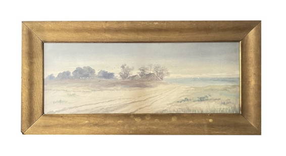 Robert Swain Gifford (1840 - 1905 ) American: Robert Swain Gifford (1840 - 1905) AmericanWatercolor on PaperMeasure 10"in H Ã— 27 1/2"in W and 16"in H Ã— 33 1/2"in W with frame