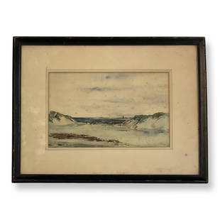 James Brade Sword (1839 - 1915) American: James Brade Sword (1839 - 1915) " New England Views " Watercolor on paper , Signed , measures 7" x 10.5" , w/frame 13" x 17"