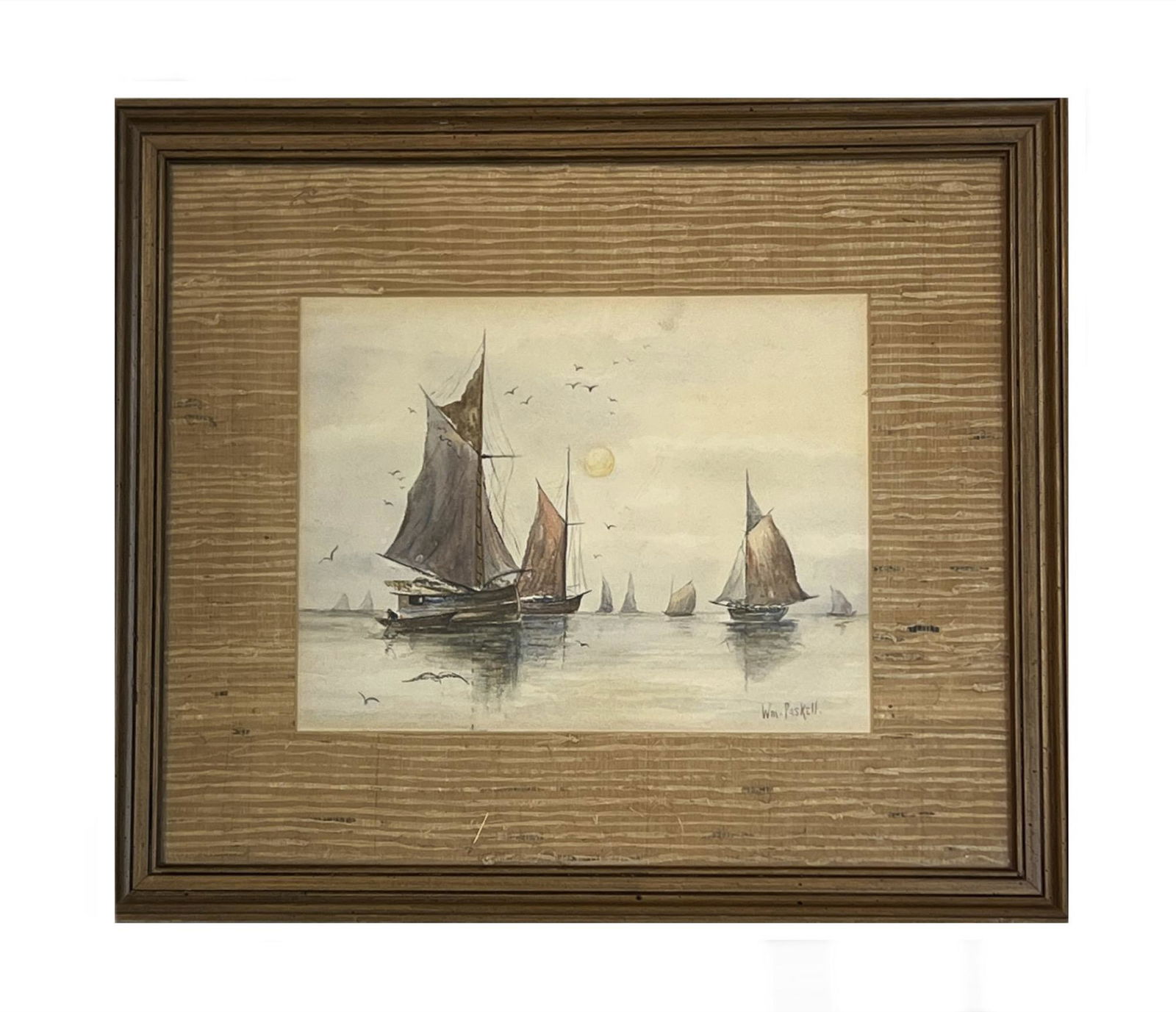 William Frederick Paskell (1866 - 1951) American: William Frederick Paskell (1866 - 1951) Watercolor on paper , Signed , measures 8" x10" , w/frame 15" x 17"