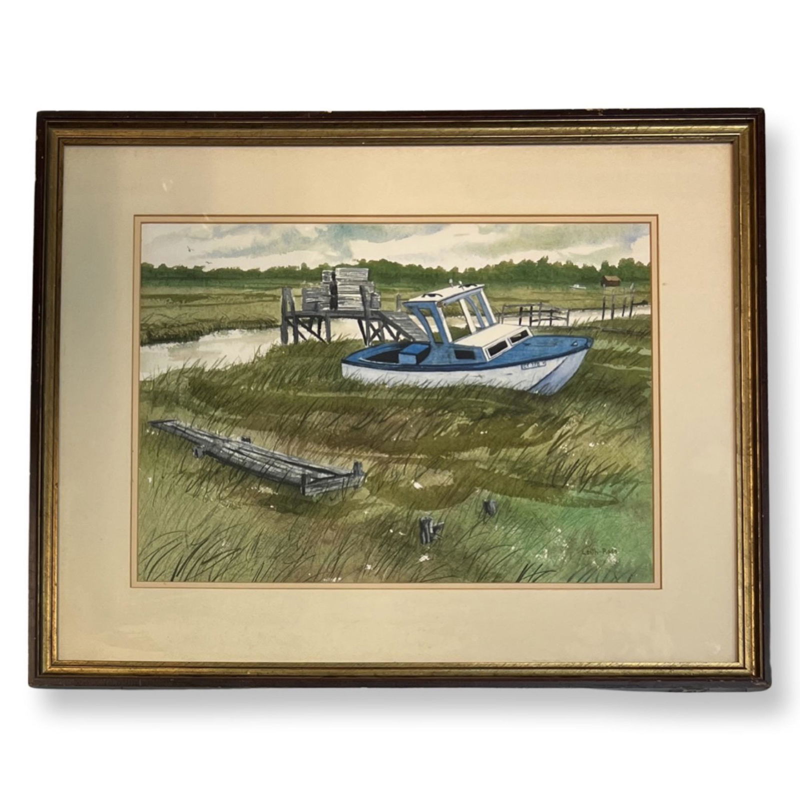 Harry Leith-Ross (1886 - 1973) American: Harry Leith-Ross (1886 - 1973) Watercolor on paper , Signed , measures 14" x 29" , w/frame 14" x 19" , w/frame 22" x 28"
