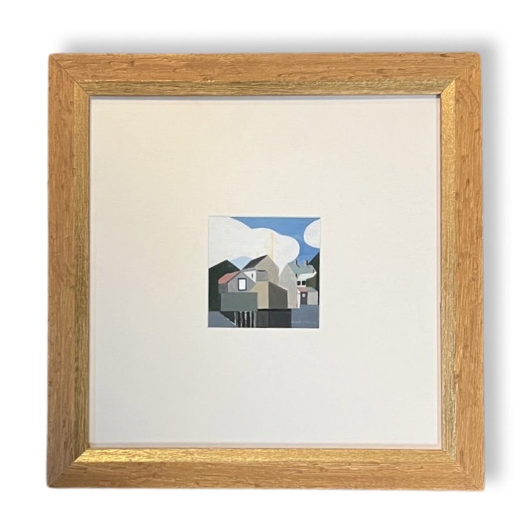 Kenneth Stubbs (1907 - 1967) American: Kenneth Stubbs (1907 - 1967) Casein on board , Signed , measures 4.5" x 4.5" , w/frame 7" x 7"