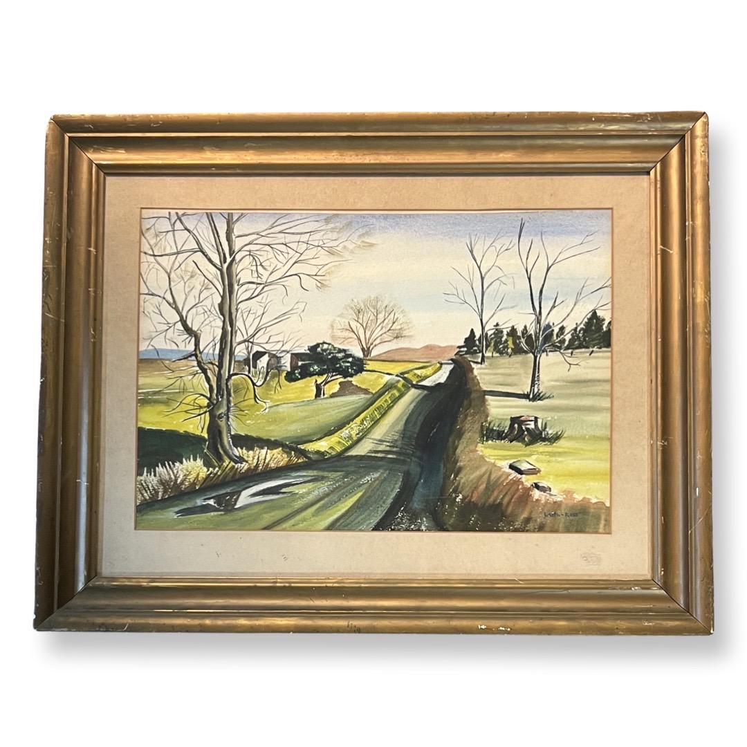 Harry Leith-Ross (1886 - 1973) American: Harry Leith-Ross (1886 - 1973) Watercolor on Paper, measures 14" x 19.5" , w/ frame 22" x 28"