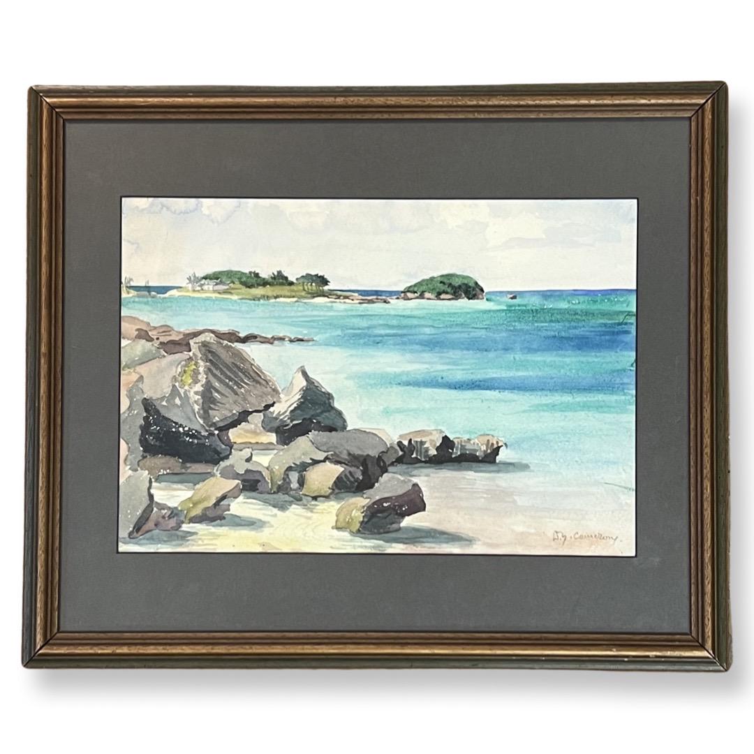 David Young Cameron (1865 - 1945) United Kingdom: David Young Cameron (1865 - 1945) Watercolor on paper , Signed , measures 9.5" x 13.5" , w/frame 15.5 x 18'