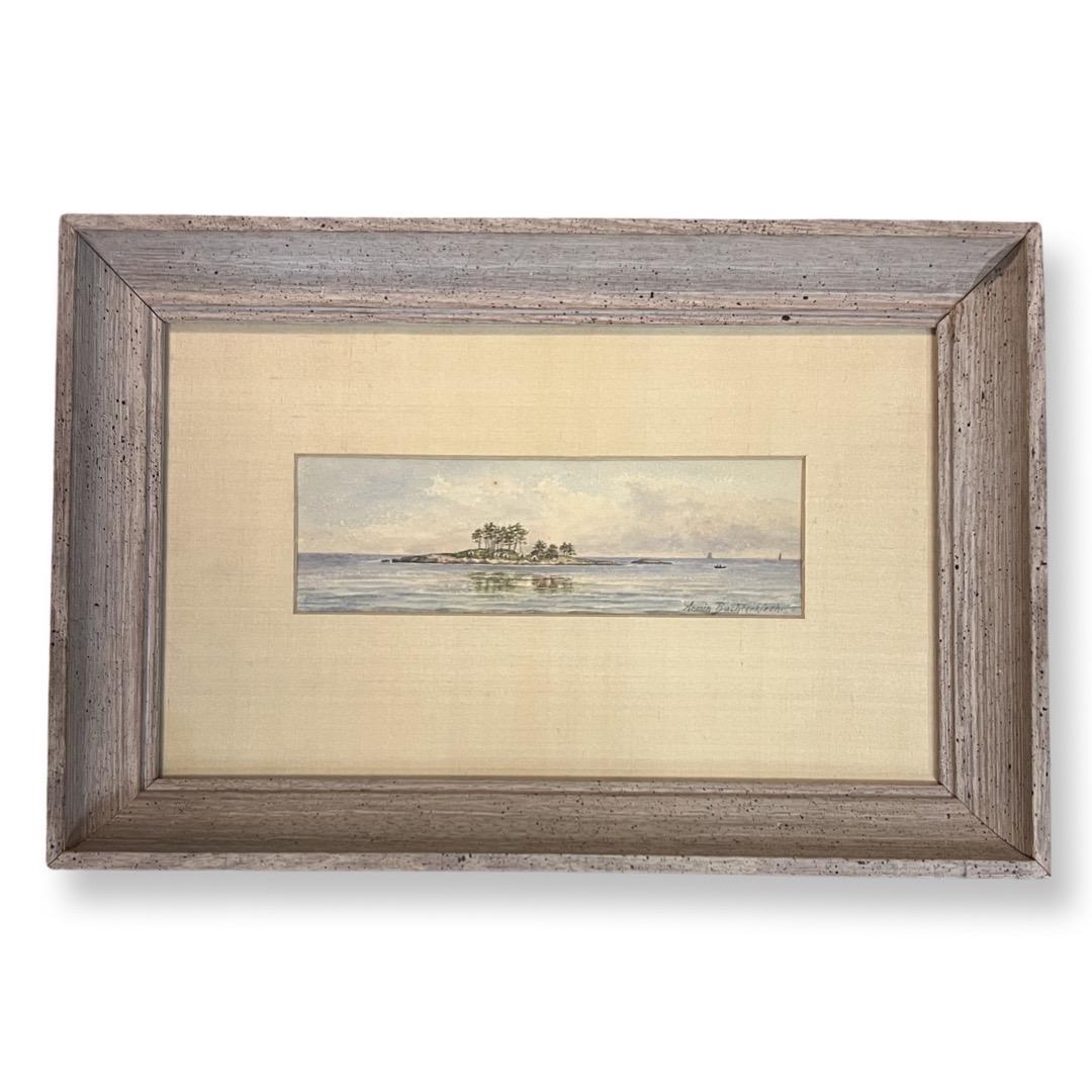 Armin Buchterkirch New York, California / Bermuda, Bahamas: Armin Buchterkirch " Nassau, Bahamas " , watercolour heightened with white on paper , Signed , measures 3" x 9.5" , w/frame 12" x 18"Born in Corning, NY on Nov. 25, 1859, Armin Buchterkirch lived all 
