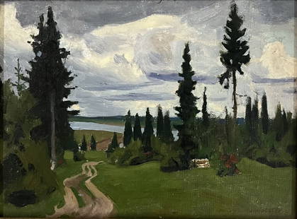 John William Beatty (1869 - 1941) Canadian: John William Beatty (1869 - 1941) Oil/Canvas on Board, Signed, measures 9 x 12 inches