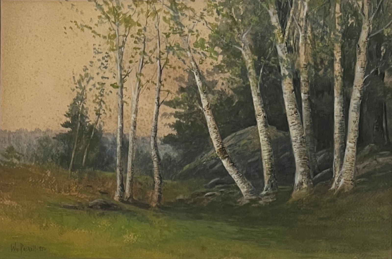 William Frederick Paskell (1866 - 1951) American: William Frederick Paskell (1866 - 1951) Watercolor on paper, Signed Lower Left, Measures (13.5 x 21 inches) w/frame (22.5 x 29.5 inches) William F. Paskell was born in London and moved to Boston in 18